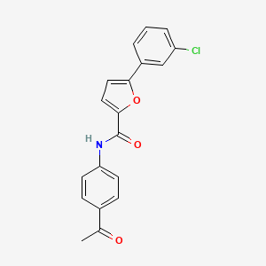 molecular formula C19H14ClNO3 B5763200 N-(4-acetylphenyl)-5-(3-chlorophenyl)furan-2-carboxamide 