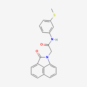 molecular formula C20H16N2O2S B5763216 N-[3-(methylsulfanyl)phenyl]-2-(2-oxobenzo[cd]indol-1(2H)-yl)acetamide 