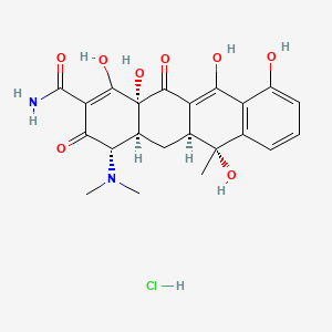 (4S,4As,5aS,6R,12aR)-4-(dimethylamino)-1,6,10,11,12a-pentahydroxy-6-methyl-3,12-dioxo-4,4a,5,5a-tetrahydrotetracene-2-carboxamide;hydrochloride