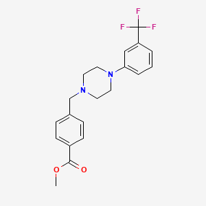 molecular formula C20H21F3N2O2 B5763296 Methyl 4-[[4-[3-(trifluoromethyl)phenyl]piperazin-1-yl]methyl]benzoate 