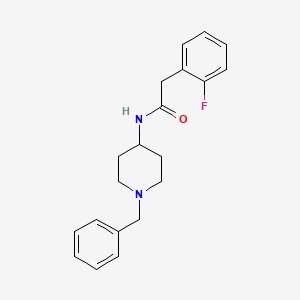 molecular formula C20H23FN2O B5763304 N-(1-benzylpiperidin-4-yl)-2-(2-fluorophenyl)acetamide 