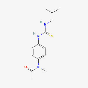 molecular formula C14H21N3OS B5763438 N-(4-{[(ISOBUTYLAMINO)CARBOTHIOYL]AMINO}PHENYL)-N-METHYLACETAMIDE 