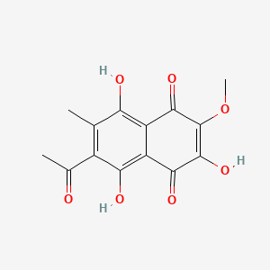molecular formula C14H12O7 B576347 Cordeauxione CAS No. 1228-77-9