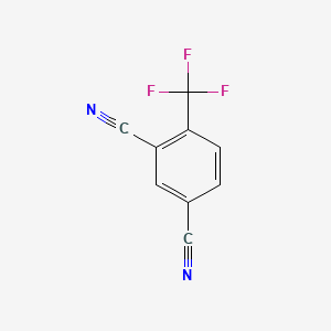 molecular formula C9H3F3N2 B576355 2,4-Dicyanobenzotrifluoride CAS No. 1483-43-8
