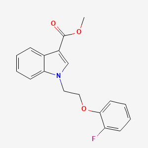 molecular formula C18H16FNO3 B5763555 methyl 1-[2-(2-fluorophenoxy)ethyl]indole-3-carboxylate 