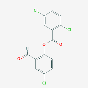 molecular formula C14H7Cl3O3 B5763563 (4-Chloro-2-formylphenyl) 2,5-dichlorobenzoate 