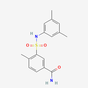 molecular formula C16H18N2O3S B5763571 3-[(3,5-Dimethylphenyl)sulfamoyl]-4-methylbenzamide 
