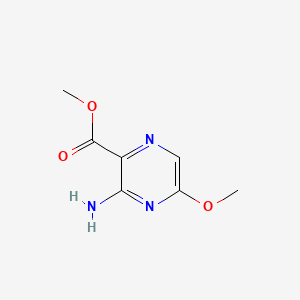 molecular formula C7H9N3O3 B576359 Methyl 3-amino-5-methoxypyrazine-2-carboxylate CAS No. 1130-99-0