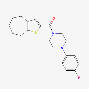 molecular formula C20H23FN2OS B5763705 [4-(4-FLUOROPHENYL)PIPERAZINO](5,6,7,8-TETRAHYDRO-4H-CYCLOHEPTA[B]THIOPHEN-2-YL)METHANONE 