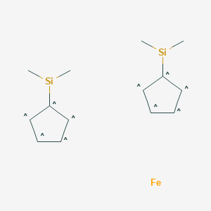 molecular formula C14H20FeSi2 B576372 Cyclopentyl(dimethyl)silicon;iron CAS No. 1295-15-4