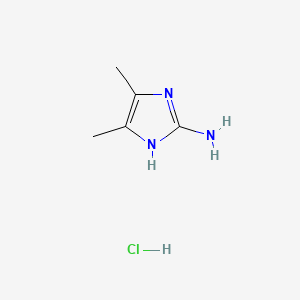 molecular formula C5H10ClN3 B576375 4,5-二甲基-1H-咪唑-2-胺盐酸盐 CAS No. 1450-95-9