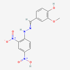 molecular formula C14H13N4O6+ B576376 4-Hydroxy-3-methoxybenzaldehyde 2,4-dinitrophenyl hydrazone CAS No. 1166-13-8