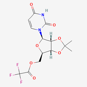 molecular formula C14H15F3N2O7 B576377 Uridine, 2',3'-O-isopropylidene-, 5'-(trifluoroacetate) CAS No. 1598-49-8