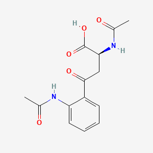 molecular formula C14H16N2O5 B576379 L-Kynurenine diacetate CAS No. 1301-03-7