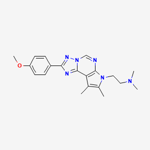 molecular formula C20H24N6O B5763804 N-{2-[2-(4-METHOXYPHENYL)-8,9-DIMETHYL-7H-PYRROLO[3,2-E][1,2,4]TRIAZOLO[1,5-C]PYRIMIDIN-7-YL]ETHYL}-N,N-DIMETHYLAMINE 