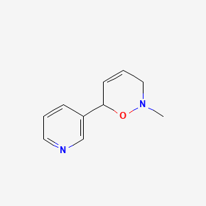 molecular formula C10H12N2O B576384 2-Methyl-6-pyridin-3-yl-3,6-dihydrooxazine CAS No. 1131-49-3