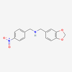 molecular formula C15H14N2O4 B5763859 N-(1,3-benzodioxol-5-ylmethyl)-1-(4-nitrophenyl)methanamine 