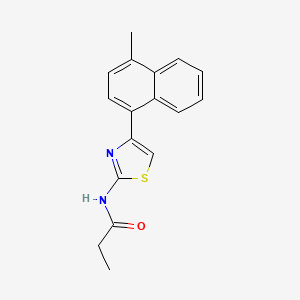 molecular formula C17H16N2OS B5763885 N-[4-(4-methylnaphthalen-1-yl)-1,3-thiazol-2-yl]propanamide 