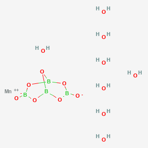 molecular formula B4H16MnO15 B576390 Manganese borate octahydrate CAS No. 1303-95-3