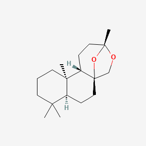 (1S,4S,9R,10S,13R)-5,5,9,13-tetramethyl-14,16-dioxatetracyclo[11.2.1.01,10.04,9]hexadecane
