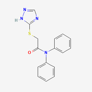 molecular formula C16H14N4OS B5763955 N,N-diphenyl-2-(4H-1,2,4-triazol-3-ylsulfanyl)acetamide 