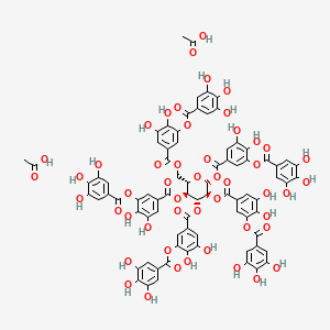 molecular formula C82H60O50 B576396 Acetyltannic acid CAS No. 1397-74-6