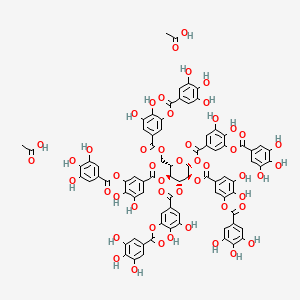 molecular formula C80H60O50 B576396 Acetyltannic acid CAS No. 1397-74-6