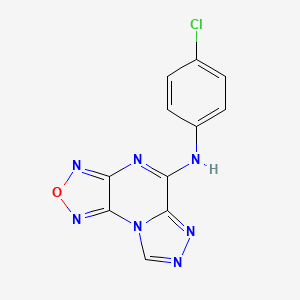 molecular formula C11H6ClN7O B5763980 N-(4-chlorophenyl)-4-oxa-1,3,5,7,10,11-hexazatricyclo[7.3.0.02,6]dodeca-2,5,7,9,11-pentaen-8-amine 