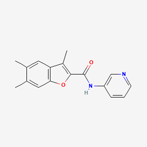 molecular formula C17H16N2O2 B5764024 3,5,6-trimethyl-N-(pyridin-3-yl)-1-benzofuran-2-carboxamide 