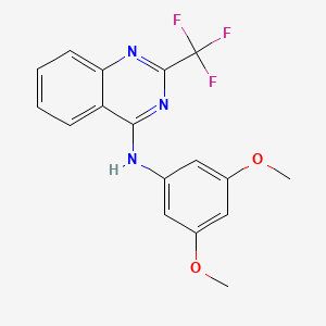 molecular formula C17H14F3N3O2 B5764041 N-(3,5-dimethoxyphenyl)-2-(trifluoromethyl)quinazolin-4-amine 