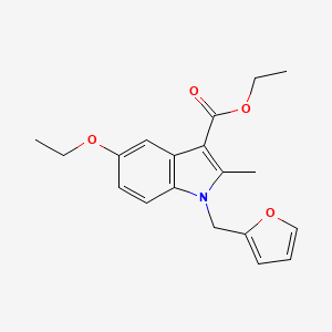 molecular formula C19H21NO4 B5764066 ETHYL 5-ETHOXY-1-[(FURAN-2-YL)METHYL]-2-METHYL-1H-INDOLE-3-CARBOXYLATE 