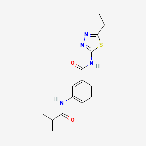 molecular formula C15H18N4O2S B5764083 N-(5-ETHYL-1,3,4-THIADIAZOL-2-YL)-3-(2-METHYLPROPANAMIDO)BENZAMIDE 