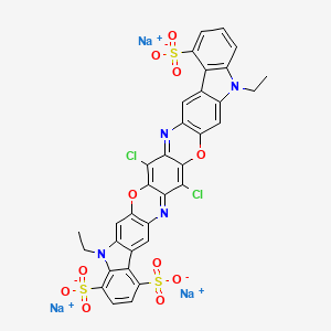 molecular formula C34H19Cl2N4Na3O11S3 B576417 Remastral blue ffrl CAS No. 1324-58-9