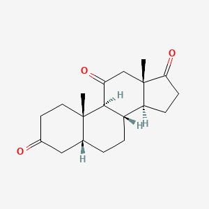 molecular formula C19H26O3 B576423 5B-Androstane-3,11,17-trione CAS No. 1429-06-7