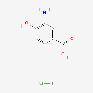 molecular formula C7H8ClNO3 B576424 3-Amino-4-hydroxybenzoic acid hydrochloride CAS No. 1571-65-9