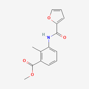 molecular formula C14H13NO4 B5764249 Methyl 3-(furan-2-carboxamido)-2-methylbenzoate 