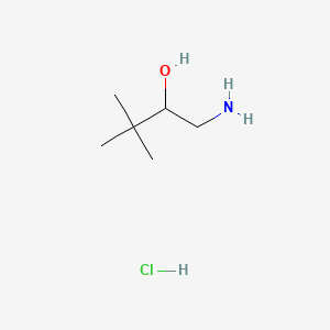 molecular formula C6H16ClNO B576427 1-Amino-3,3-dimethylbutan-2-OL hydrochloride CAS No. 1438-15-9