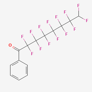 molecular formula C14H6F14O B576430 2,2,3,3,4,4,5,5,6,6,7,7,8,8-Tetradecafluoro-1-phenyloctan-1-one CAS No. 1427-89-0