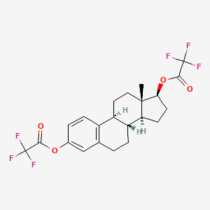 molecular formula C22H22F6O4 B576431 Estradiol, bis(trifluoroacetate) CAS No. 1549-15-1