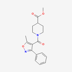 molecular formula C18H20N2O4 B5764329 methyl 1-(5-methyl-3-phenyl-1,2-oxazole-4-carbonyl)piperidine-4-carboxylate 