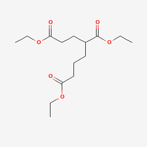 molecular formula C15H26O6 B576433 1,3,6-Hexanetricarboxylic acid triethyl ester CAS No. 1572-39-0