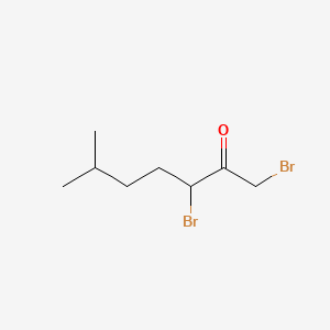 molecular formula C8H14Br2O B576439 1,3-Dibromo-6-methylheptan-2-one CAS No. 1577-97-5