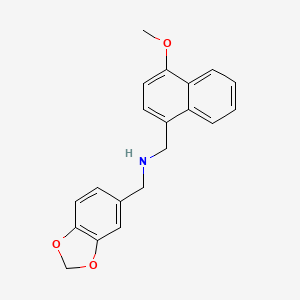 molecular formula C20H19NO3 B5764401 N-(1,3-BENZODIOXOL-5-YLMETHYL)(4-METHOXY-1-NAPHTHYL)METHANAMINE 