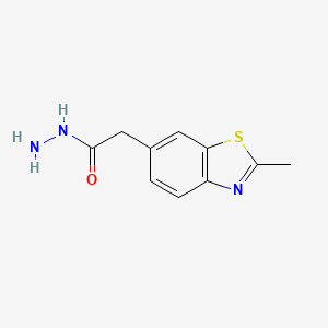 molecular formula C10H11N3OS B576446 2-(2-Methyl-1,3-benzothiazol-6-yl)acetohydrazide CAS No. 1439-71-0