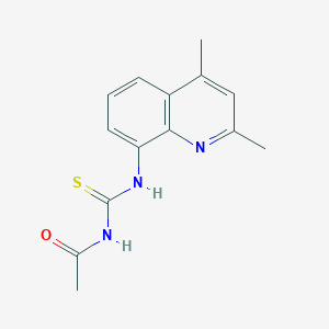 molecular formula C14H15N3OS B5764495 N-[(2,4-dimethylquinolin-8-yl)carbamothioyl]acetamide 