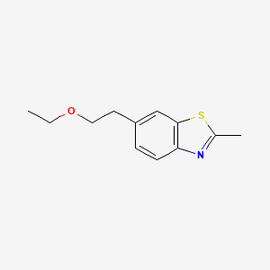 molecular formula C12H15NOS B576459 6-(2-Ethoxyethyl)-2-methyl-1,3-benzothiazole CAS No. 1439-74-3