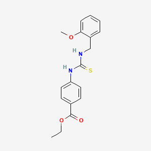 molecular formula C18H20N2O3S B5764618 ETHYL 4-({[(2-METHOXYBENZYL)AMINO]CARBOTHIOYL}AMINO)BENZOATE 