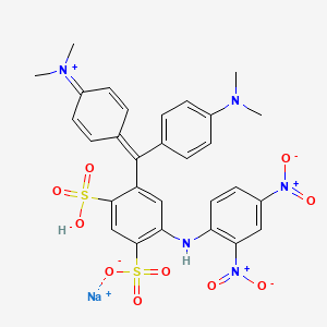 Sodium;4-[[4-(dimethylamino)phenyl]-(4-dimethylazaniumylidenecyclohexa-2,5-dien-1-ylidene)methyl]-2-(2,4-dinitroanilino)-5-sulfobenzenesulfonate