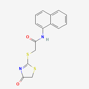 molecular formula C15H12N2O2S2 B5764775 N~1~-(1-NAPHTHYL)-2-[(4-OXO-4,5-DIHYDRO-1,3-THIAZOL-2-YL)SULFANYL]ACETAMIDE 