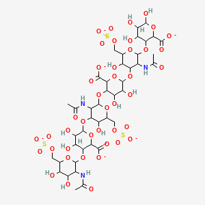 molecular formula C42H59N3O43S3-6 B576481 Chondroitin sulfate C sodium salt CAS No. 12678-07-8